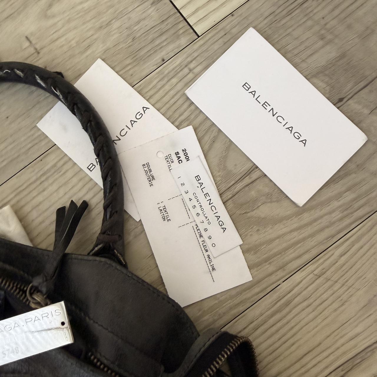 Dark Grey Leather City Bag