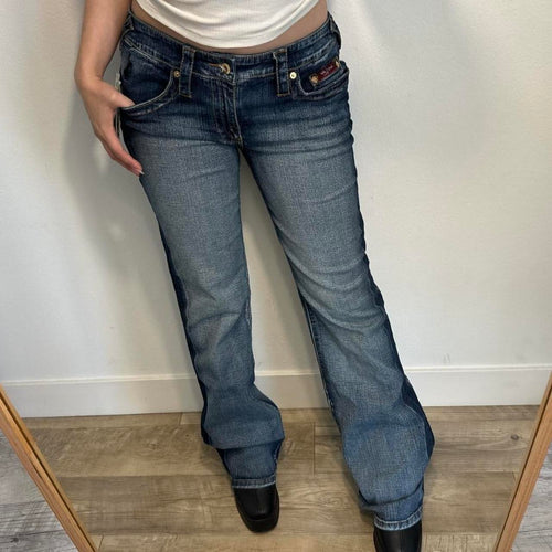 BbyPhat Women's Blue and Navy Jeans -
