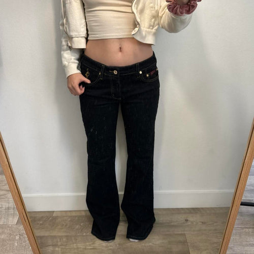 BbyPhat Women's Navy and Black Trousers